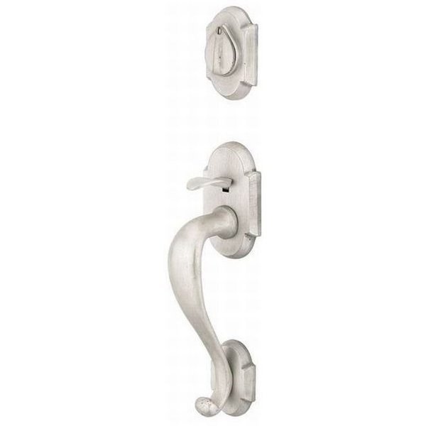 Tumbled White Bronze Handleset 452211TTTWBLH, EMTEK, Mfr# 452211TTTWBLH
